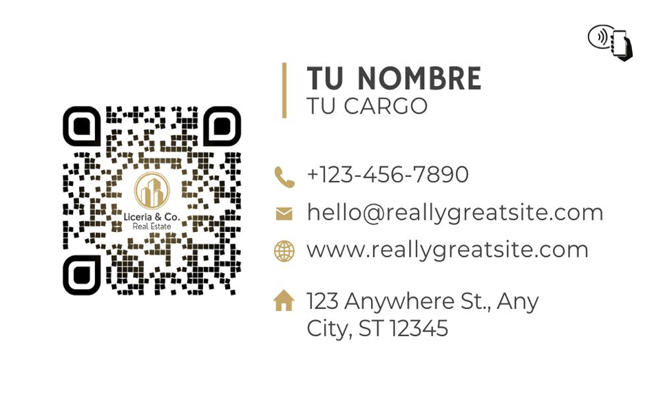 Reverso de la tarjeta